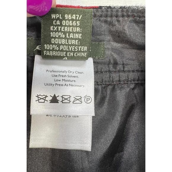 Vintage Eddie Bauer Women’s Y2K 100% Wool Skirt Size 4 Red Plaid Lined Mini - Picture 4 of 9